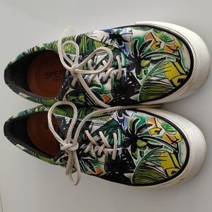Men's Size 9 Sperry Top-Sider Striper 2 CVO Jungle Print Boat Shoes